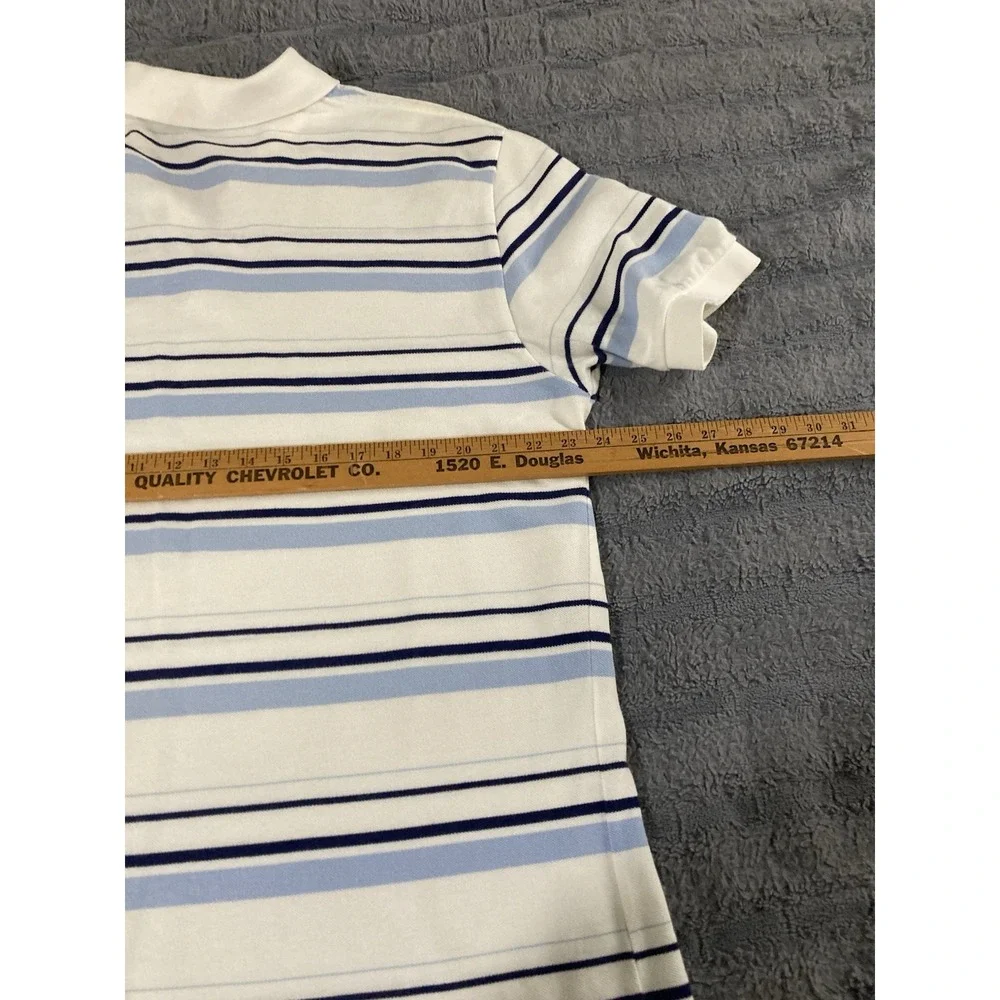 Polo Ralph‎ Lauren Mens XL Polo Shirt Blue White Striped Y2K Early 2000s